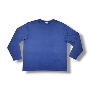 LL Bean Buzz Off Insect Shield Long Sleeve Stretch Blue Shirt Men's Size XL